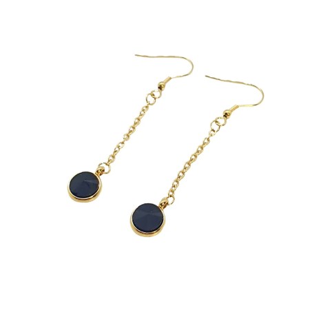 earrings steel with black stone1